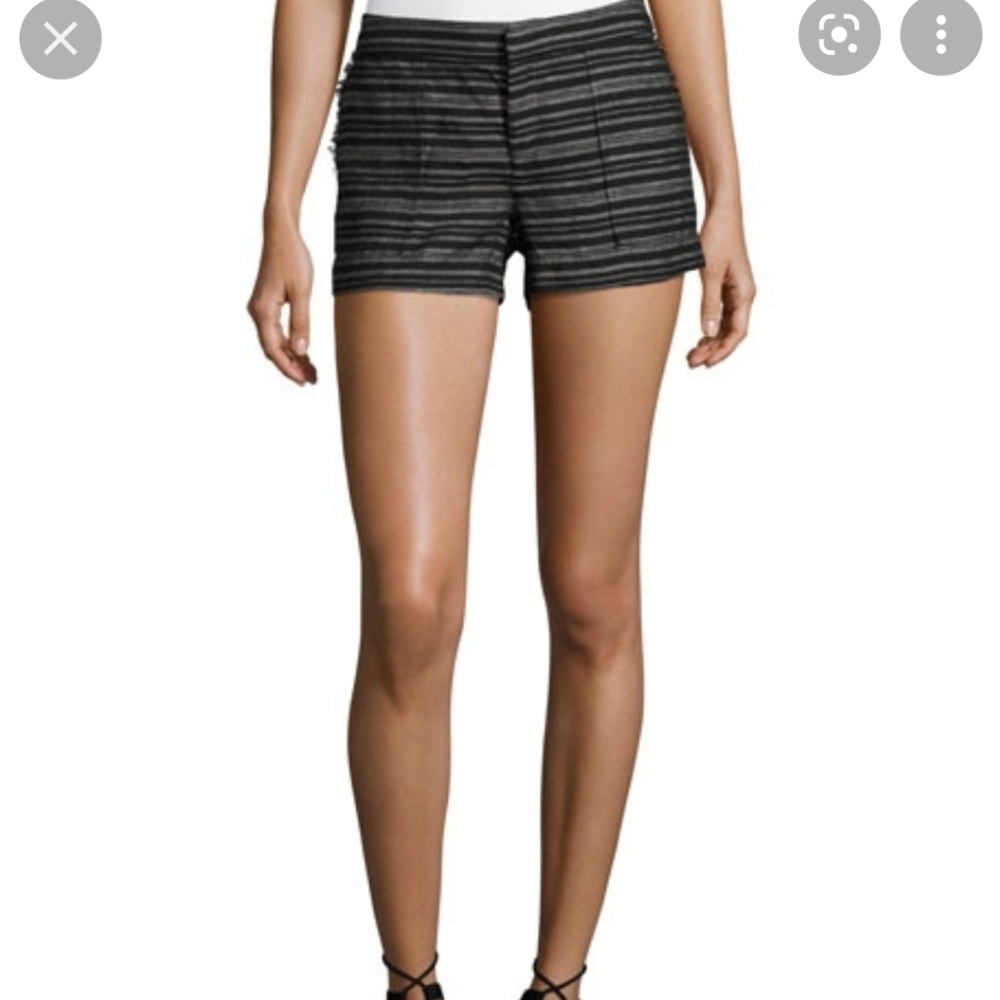 Joie linen striped shorts
